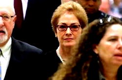 Ex-envoy tells impeachment inquiry Trump ousted her based on ‘false claims’