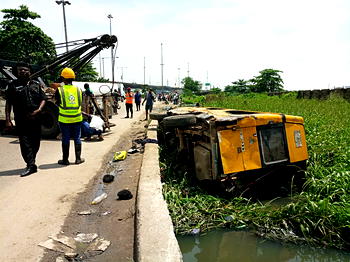 29 passengers rescued unhurt in Lagos canal accident