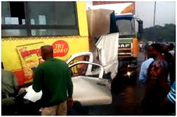 Multiple accident grounds traffic on Otedola Bridge