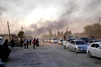 Turkey steps up bombing around Syrian border town