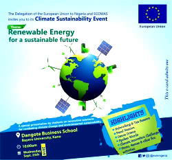 The european union advocates sustainability and innovation at bayero university.