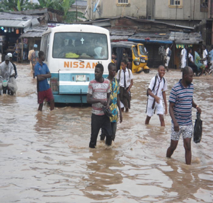 Flood takes-over Lagos community school, pupils trapped for hours