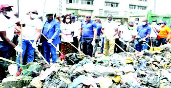 APM Terminals, LAWMA clear heaps of refuse at Apapa