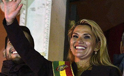 Bolivian senator declares self interim president
