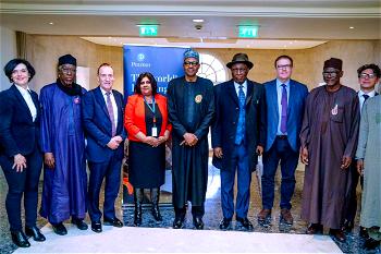 Buhari meets Pearson Educational Group mgt. in London