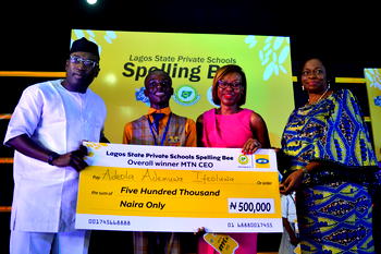 14-year-old wins MTN Lagos State Spelling Bee Competition