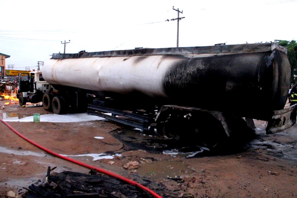 Tanker driver on the run after tanker exploded in Lagos