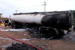 Tanker driver on the run after tanker exploded in Lagos