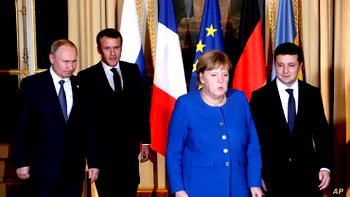 Putin meets Ukraine leader for first time at Paris peace summit