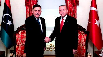 Turkey’s Erdogan meets Libyan leader as regional tensions rise