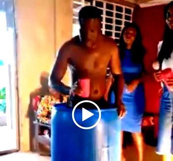 Bizarre! Pastor bathes in church, asks church members to drink used water (Video)