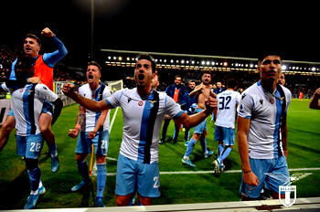 Lazio join title race after late drama against Cagliari