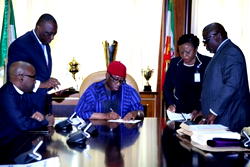 Okowa signs 2020 Budget of N395.47bn into law