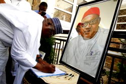 Lawan leads Senate delegation on condolence visit to Uwajumogu’s wife, family