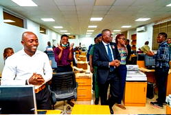 Sanwo-Olu pays unscheduled visit to workers, tasks on efficiency