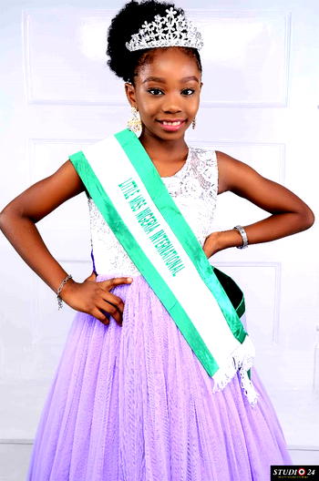 Wizkid; 9years old Brainy and Beauty Queen ‘Toluwanimi’ adds voice on Child right advocacy