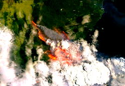 Space images show ravaging Australia bushfires