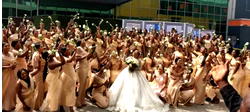 Photos: Sandra Ikeji shuts down Lagos with 200 bridesmaid at her wedding