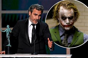 Joaquin Phoenix idolizes Heath Ledger as he wins at SAG Awards