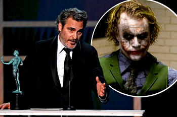 Joaquin Phoenix idolizes Heath Ledger as he wins at SAG Awards