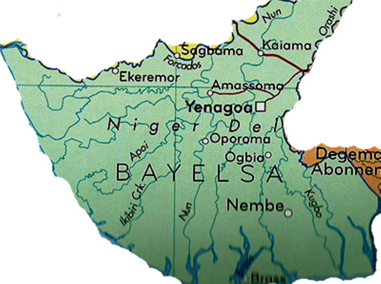 Bayelsa Map 