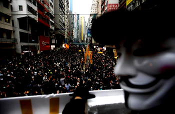 Tear gas fired at Hong Kong New Year’s protesters