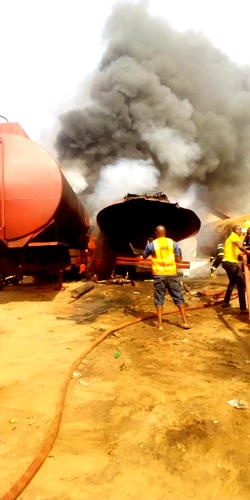 UPDATED: Welder killed as tanker explodes in Anambra