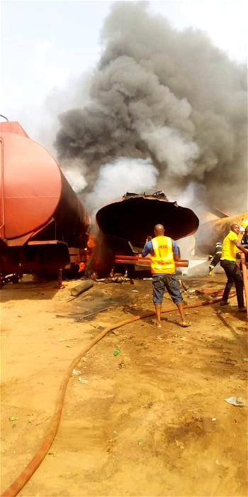 UPDATED: Welder killed as tanker explodes in Anambra