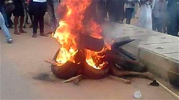 Robbers burnt to ashes after robbing pregnant woman in Akwa Ibom