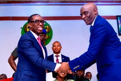 Okowa extols Delta SSG, Chiedu Ebie at 49