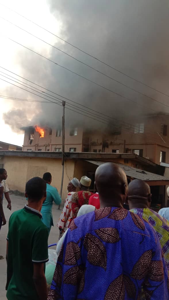 Photos, Video: Storey-building on fire at Ketu, Lagos - Vanguard News