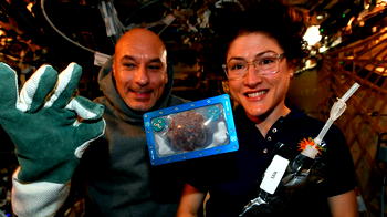 Astronauts bake first cookies in space
