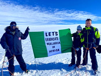 (VIDEO) Ned Nwoko flags off malaria-free Africa campaign in Antarctica