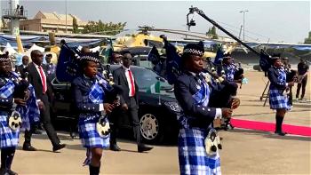 Video: Buhari attends induction of Nigerian Air Force new combat helicopters