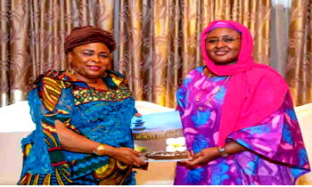 Aisha Buhari, Patience Jonathan meet at Aso Rock