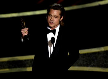 Brad Pitt wins first acting Oscar for ‘Once Upon a Time’