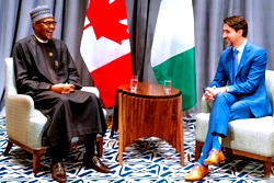 Buhari, Canadian PM hold talks to strengthen ties