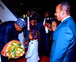 Buhari arrives Addis Ababa ahead of AU Summit