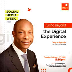 GTBank’s MD/CEO, Segun Agbaje to speak at Social Media Week on Thursday, February 27, 2020