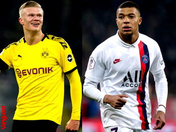 Dortmund teen Haaland goes head-to-head with PSG star Mbappe