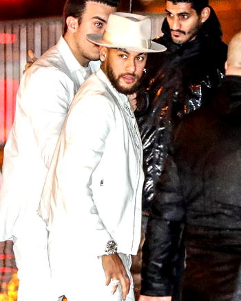 Neymar looking all white as he celebrates his birthday