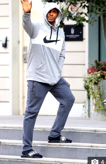 Igahlo all smiles as he steps out in Manchester