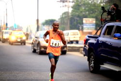 #LagosCityMarathon: Photos, videos as Marathoner takes lead
