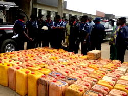Updated: NSCDC arrests siblings, impound gallons of petroleum products in Badagry