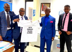 Malaria Eradication: Ned Nwoko visits United Nation’s Resident Coordinator, Edward kallon (photos)