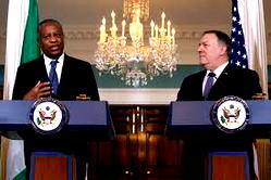 Visa curb: Full text of the media briefing by Mike Pompeo and Geoffrey Onyema
