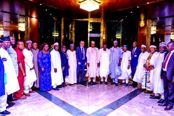 Photos: President Buhari receives APRM delegation in Abuja