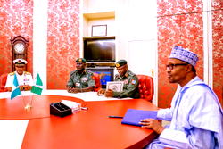 I will not accept any further escalation of insecurity, Buhari warns service chiefs