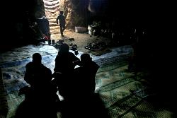Fleeing the bombs, Syrians set up camp underground
