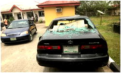Breaking: Protesters storm Douye Diri’s house, vandalise properties (Photos)